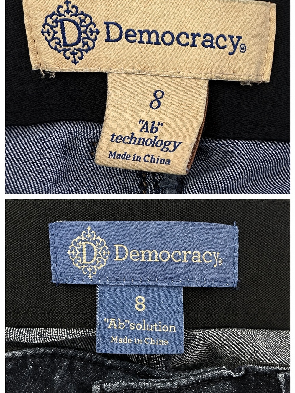 Democracy Jeans Bundle Women’s Size 8 Ab Solution & Ab Technology 2 Pair Lot - Picture 9 of 10